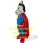 Milk Cow Superman Mascot Costume