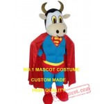 Milk Cow Superman Mascot Costume