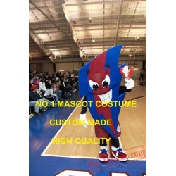 Blue & Red Bolt Mascot Costume