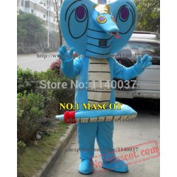Blue Snake Mascot Costume