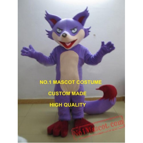 Anime Cosply Costumes Purple Fox Mascot Costume