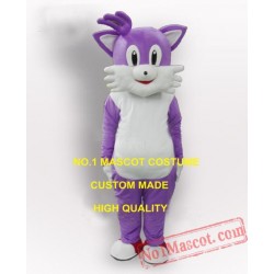 Anime Cosply Costumes Purple Cat Mascot Costume