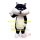 Cute Anime Cosply Costumes Black & White Kitten Cat Mascot Costume