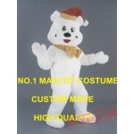 New Arrival Holiday White Bear Mascot Costume