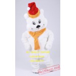 New Arrival Holiday White Bear Mascot Costume