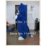  Deluxe Blue Cat Plush Mascot Costume