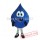 Purified Blue Water Drop Mascot Cosctume