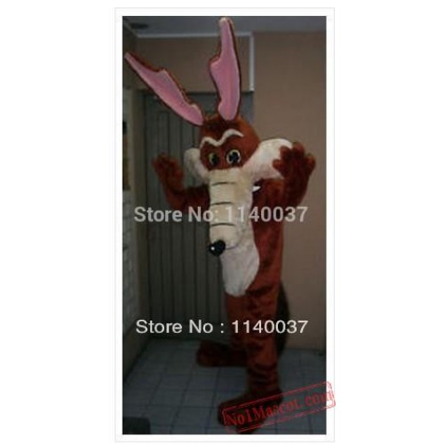 Coyote Mascot Adult Size Cartoon Character Mascotte Outfit Suit Ems Free Shipping