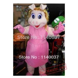 Fast Delivery Miss Piggy Mascot Costume