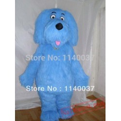 Christmas Blue Plush Dog Mascot Costume
