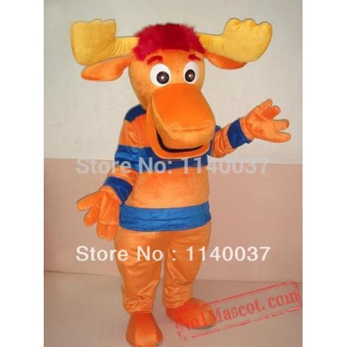 Professional Custom Made Merry Moose Deer Mascot Costume