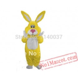 Yellow Easter Bunny Holiday Rabbit Mascot Costume