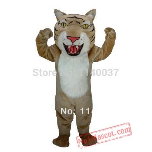 Professional Tan Wildcat Mascot Costume