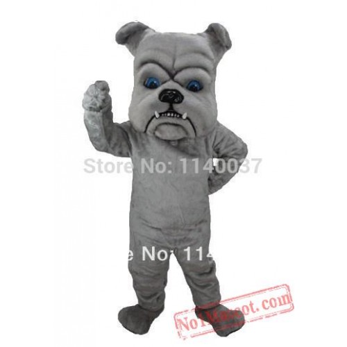 Grey Bulldog Mascot Costume