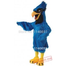 Long Hair Blue Jay Mascot Costume