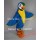 Long Hair Blue Macaw Mascot Costume