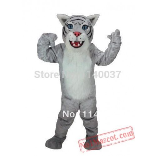 Light Grey Wildcat Cub Mascot Costume