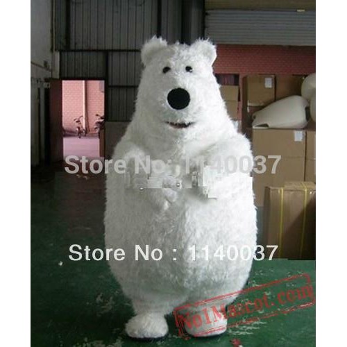 Fat Polar Bear Mascot Costume