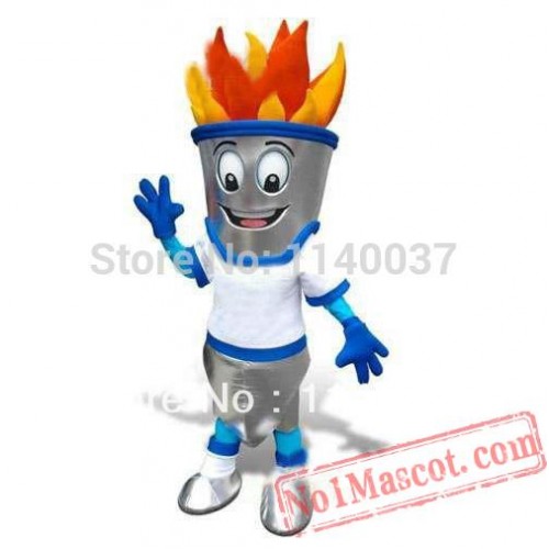 Winter Torch Fire Mascot Costume