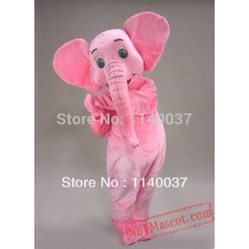 Miss Pink Elephant Mascot Costume