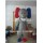 Red And Blue Ear Grey Elephant Mascot Costume