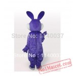 Easter Purple Bunny Rabbit Mascot Costume