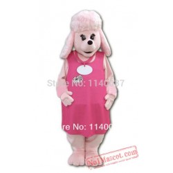 Pink Pregnant Dog Mascot Costume