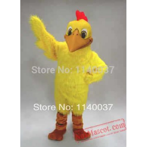 Red Crest Yellow Doodle-Doo Mascot Costume