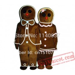 Wholesale Christmas Gingerbread Boy & Girl Mascot Costume