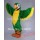 Long Hair Plush Material Green Parrot Mascot
