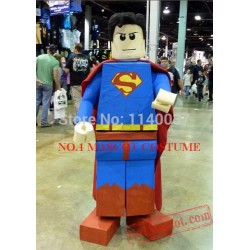 Block Bricks Superman Mascot Cartoon