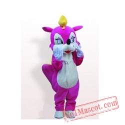 Super Charming Lady Pink Rose Squirrel Beauty Mascot Costume
