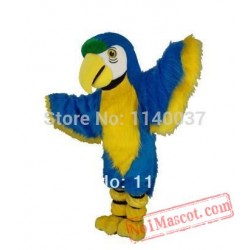 Long Hair Material Blue Macaw Mascot