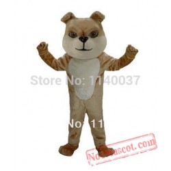 Cream Bulldog Mascot Costume