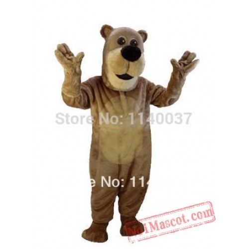Long Gloves Cartoon Teddy Mascot Costume