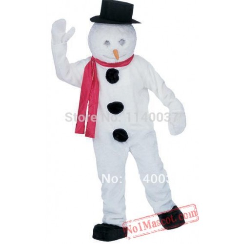 White Snowman Mascot Costume