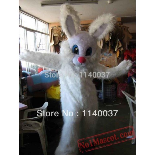 Long Hair Rabbit Easter Bunny Mascot Costume