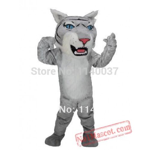 Professional Grey Wildcat Mascot