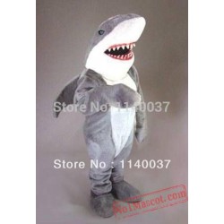 Fierce Grey Shark Mascot Costume