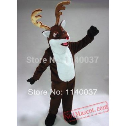 Winter Christmas Holiday Reindeer Rudy Mascot Costume