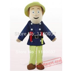 Wholesale Promotion Fireman Plush Adult Size Mascot Costume