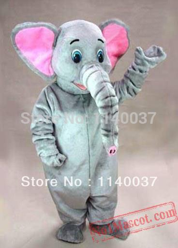Pink Ears Elephant Mascot Costume
