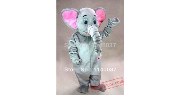Pink Ears Elephant Mascot Costume