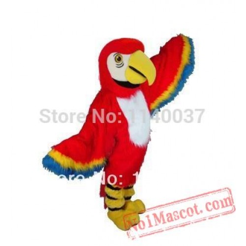 Red Macaw Mascot Costume