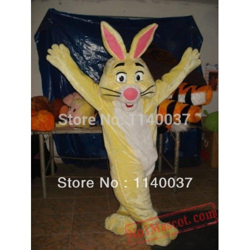 Easter Yellow Bunny Rabbit Mascot Costume