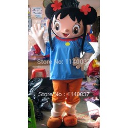 Girl Mascot Cartoon Costume