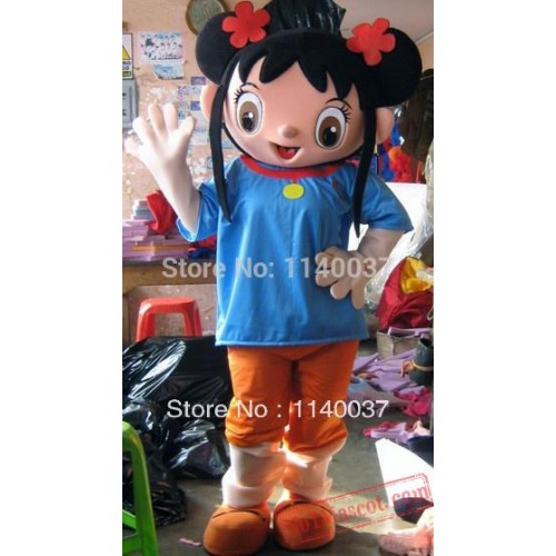 Girl Mascot Cartoon Costume