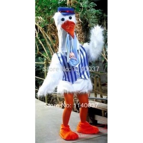 White Stork Mascot Costume