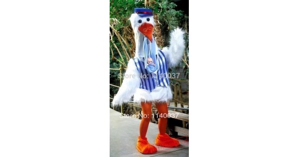 White Stork Mascot Costume