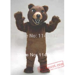 Brown Grizzly Bear Mascot Adult Costume